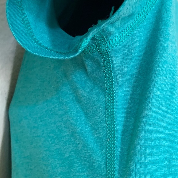 Nike Mint Green Dri Fit V Neck Workout T Shirt Top - Picture 6 of 7